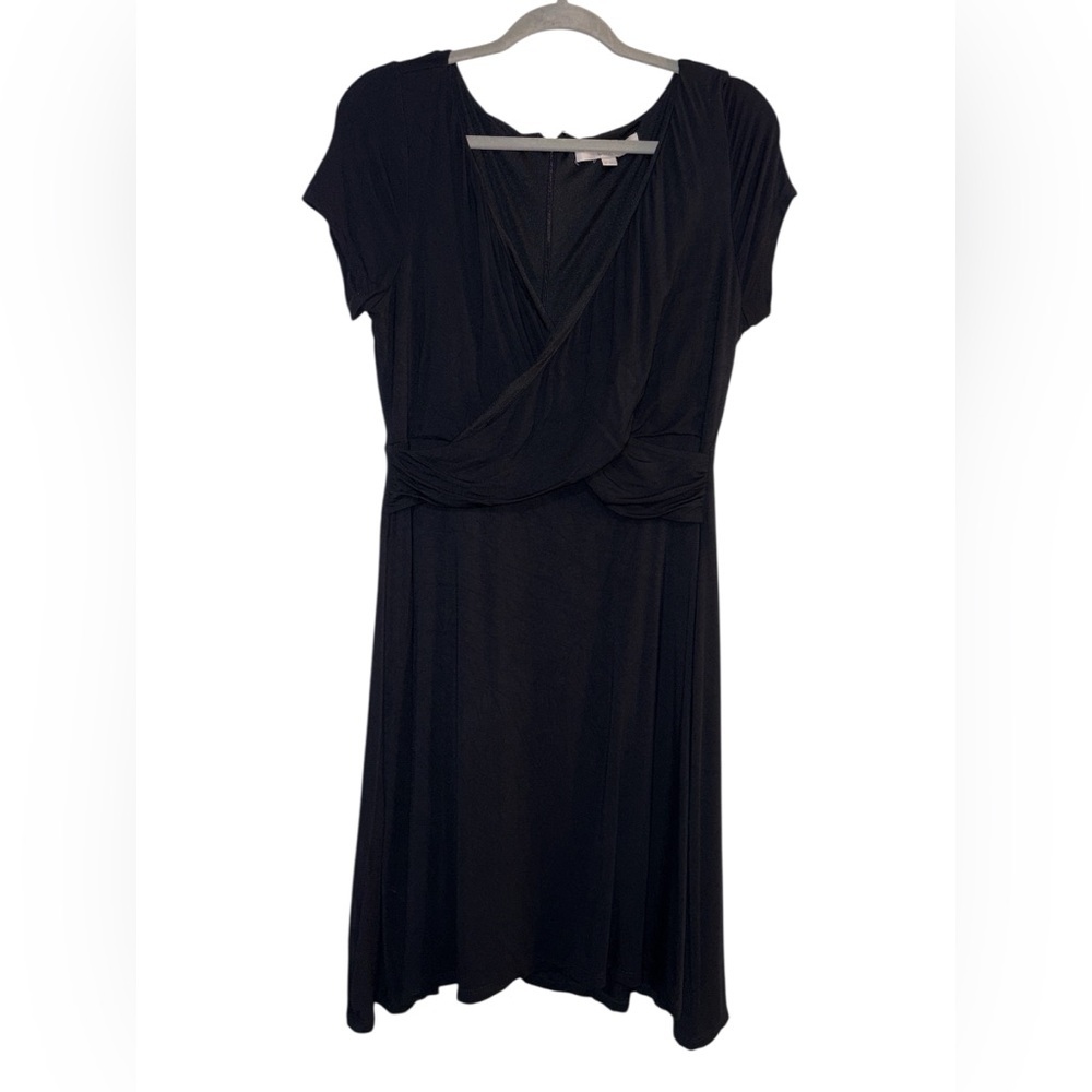 LOFT Black Midi Dress Size 10